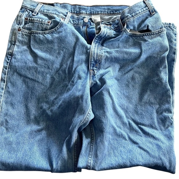 Vintage 90s 550 Levi’s Men’s Relaxed Jeans (38x32) Light Wash Y2K 100% Cotton - Picture 2 of 4